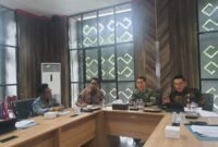 Kepala Kantah Lampung Selatan Rizal Rasyidin dan jajaran Pemkab Lamsel rapat koordinasi. 