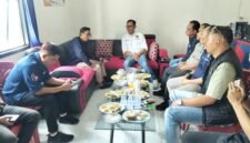 GM Grand Elty Krakatoa, Bagus silaturahmi ke PWI Lampung Selatan. (Foto. Dok. PWI Lamsel) 