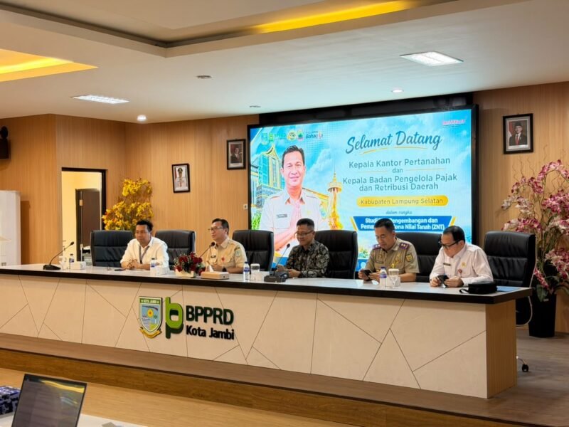 Jajaran Kantah dan BPPRD Lampung Selatan lakukan Studi tiru ke Kota Jambi. 