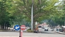 Dinas PU - PR Lampung Selatan akan perbaiki jalan berlubang dan Lebarkan Jalan Depan Kantor Bupati Lamsel. (Foto.Juwantoro) 